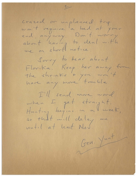 Hunter S. Thompson Autograph Letter From 1966 -- ''...I made contact with the local black power unit and was punched around very agreeably...''